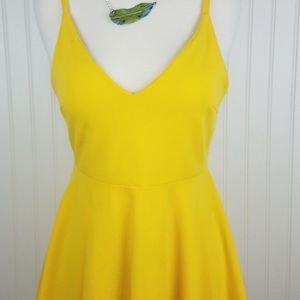 EUC Vivid Yellow Lulu’s Spaghetti Strap Mini Dress